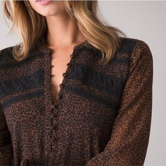 NWOT White House Black Market Long-Sleeve Matte Jersey Tunic - Medium Petite - Picture 3 of 5